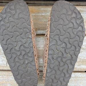 Brown Textured Sandals